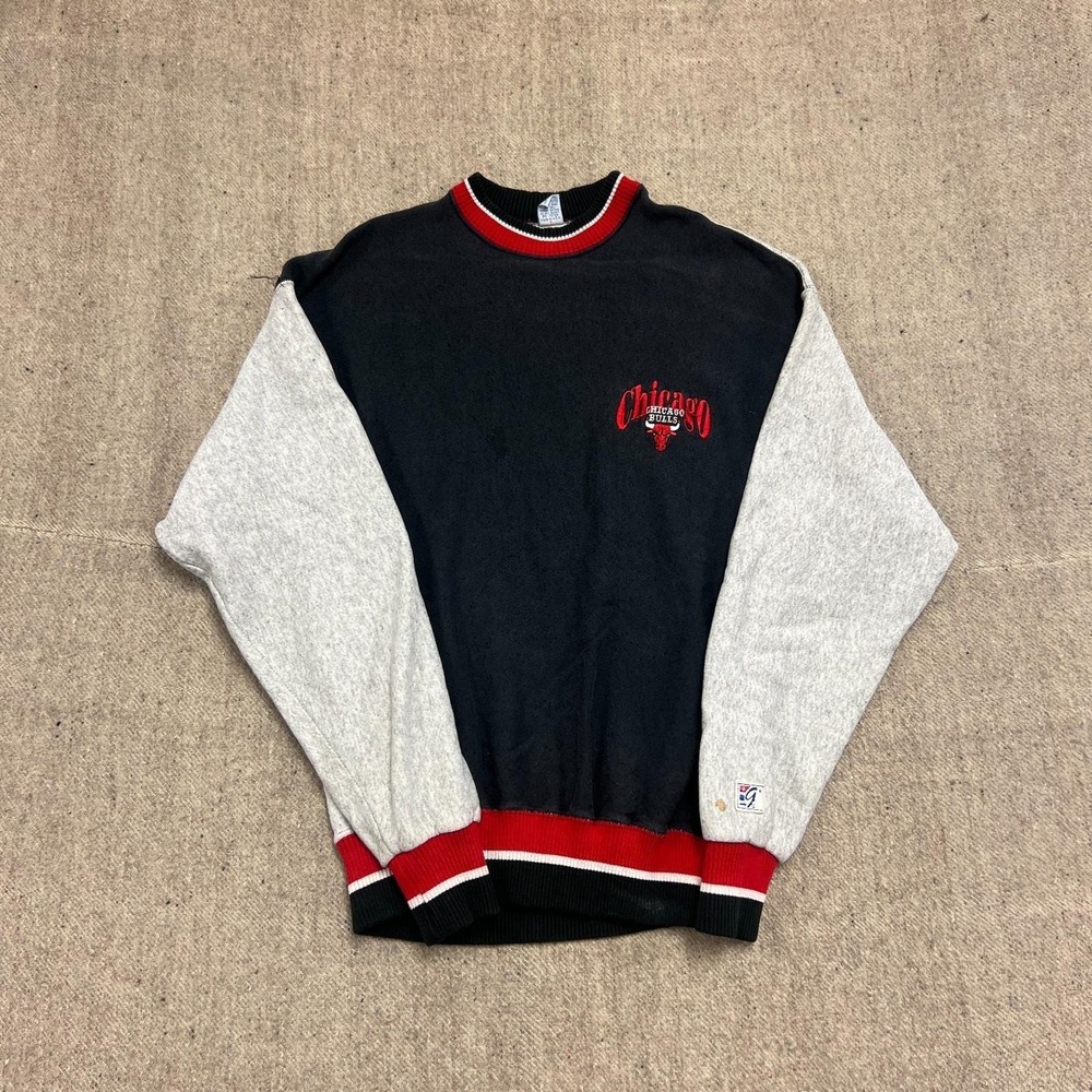 Vintage Chicago Bulls Sweatshirt Mens Medium Black 1990s NBA